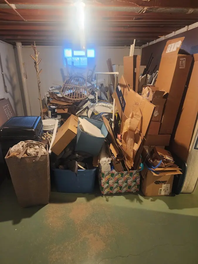 Roll-off dumpster container at job site for Cleanout Dumpster Rental in Gunbarrel